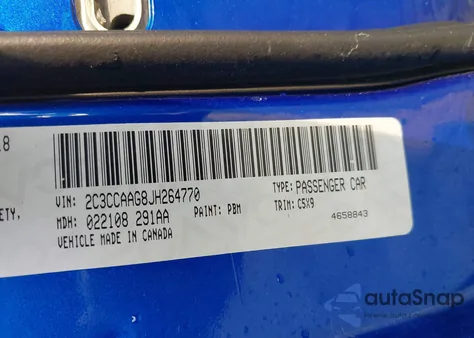 2018 Chrysler 300 Touring from USA, damaged, VIN 2C3CCAAG8JH264770